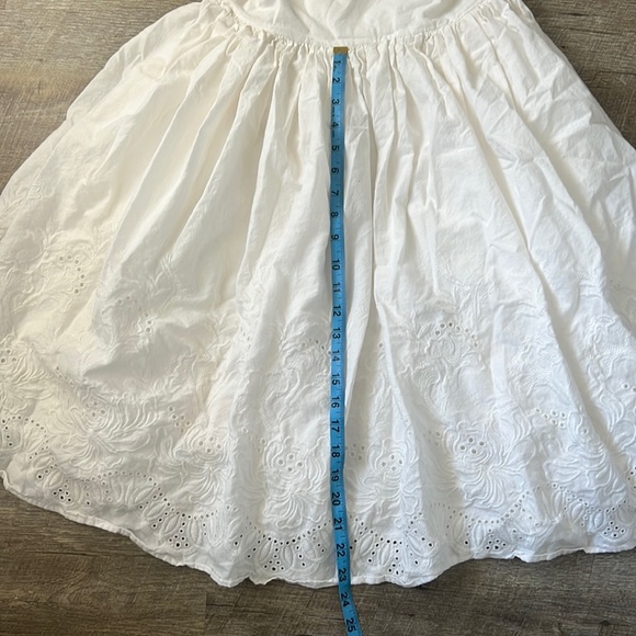 Unique Vintage White Embroidered Sun Dress Size M - Picture 5 of 8